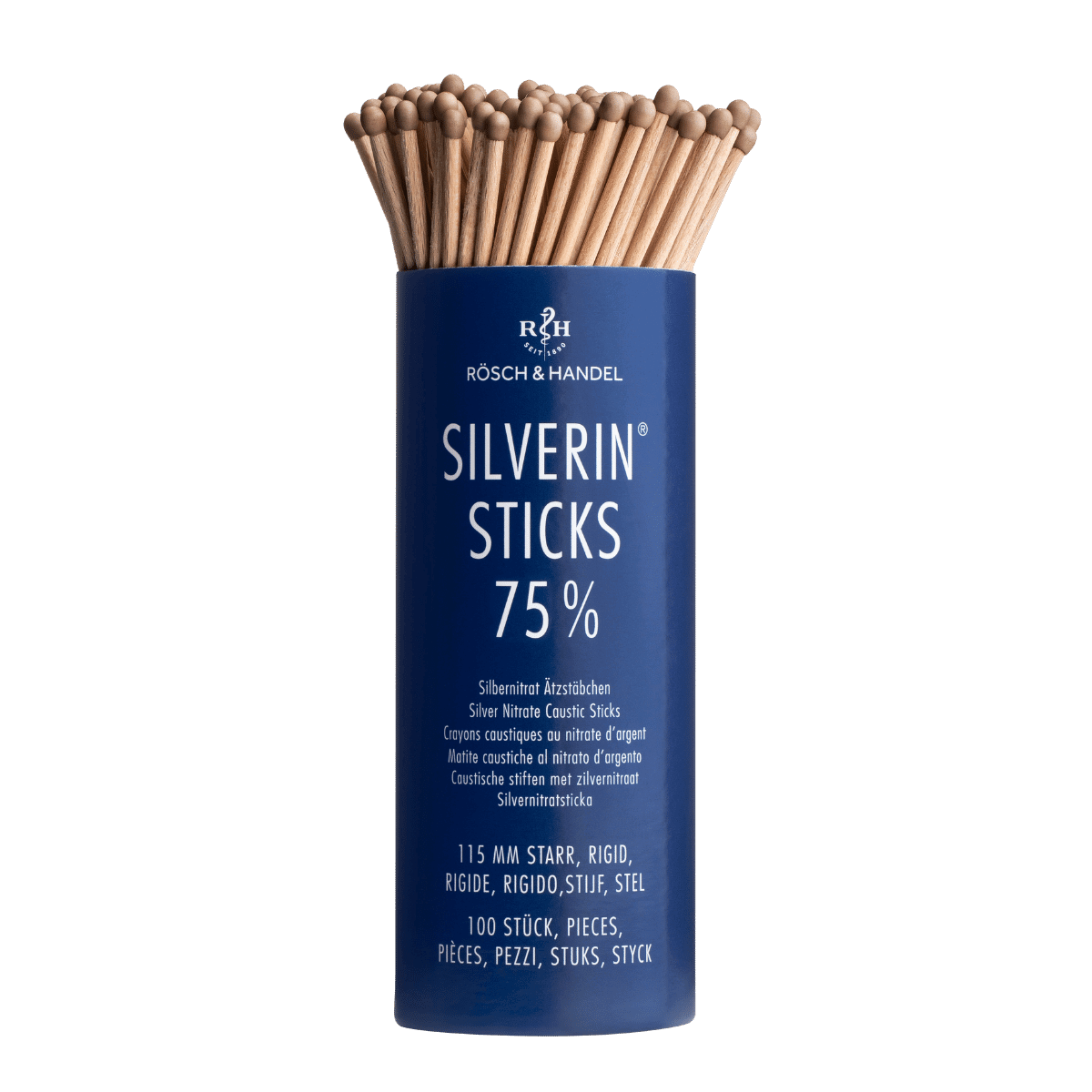Patyczki SILVERIN® 75% 115mm sztywne 100sztuk