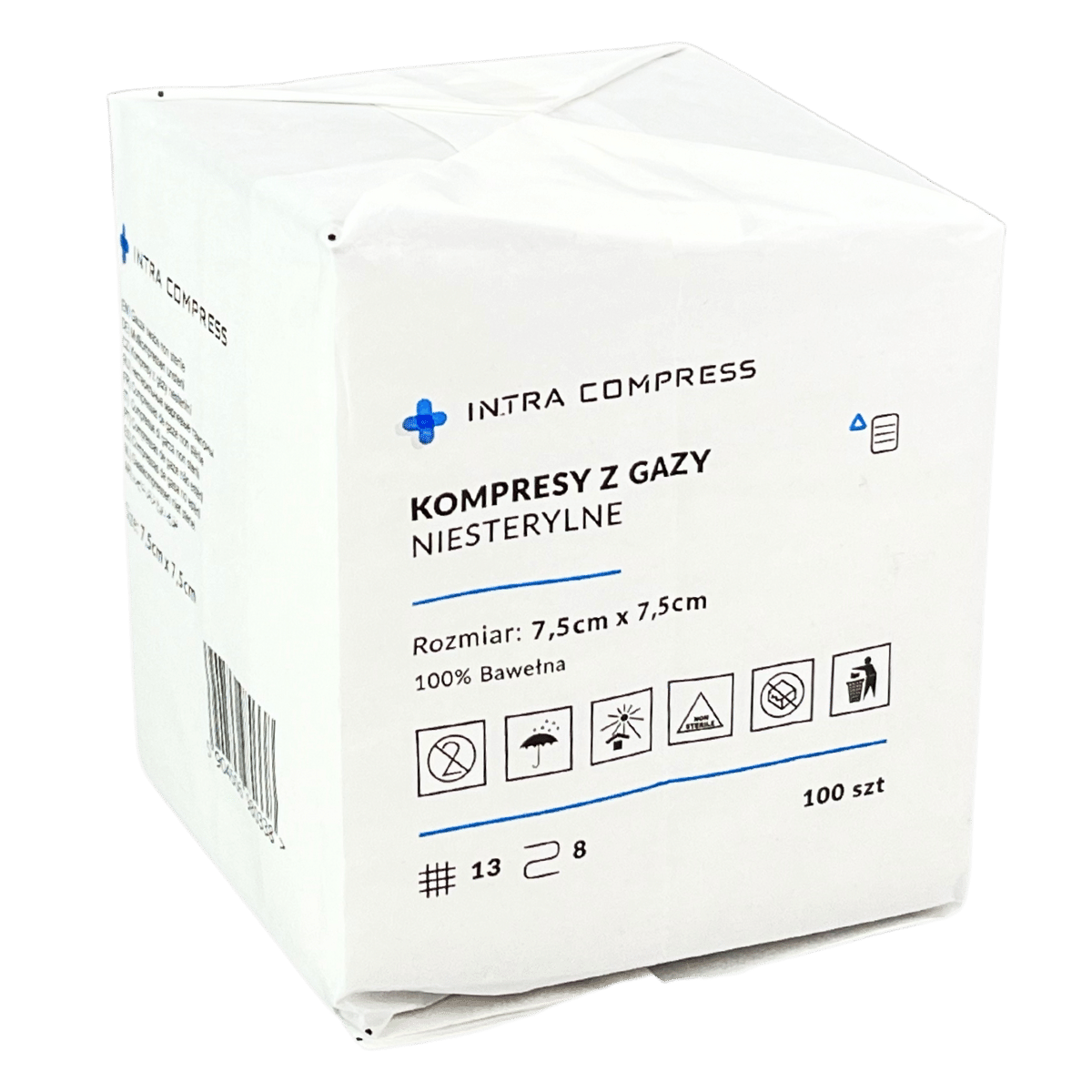 kompresy z gazy 7,5x7,5